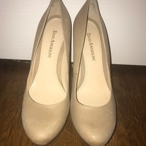 Enzo Angioloni Nude Leather Pumps